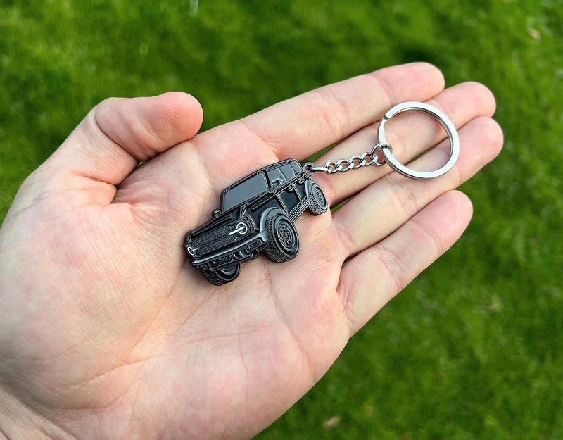 FOUR WHEEL BEAST Bronco Keychain Accessories 4 door key chain Fob Cover Cool Mods compatible with Ford Bronco 2022 2023 2024 - Image 5